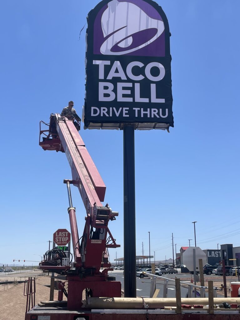 Taco Bell signage completed by Sign Centers
