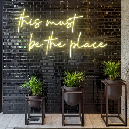 "This must be the place" signage completed by Sign Centers
