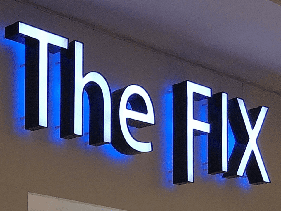 The Fix pan channel letters by Sign Centers