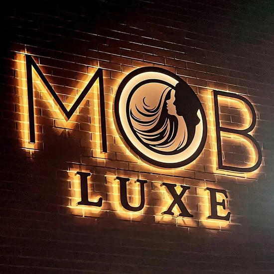 Mob Luxe pan channel letters by Sign Centers