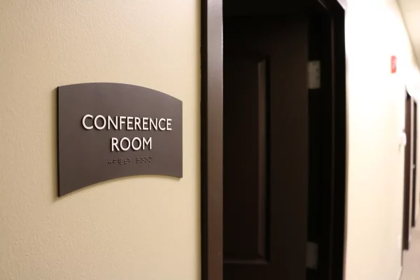 Interior Conference Room Sign, with Braille.