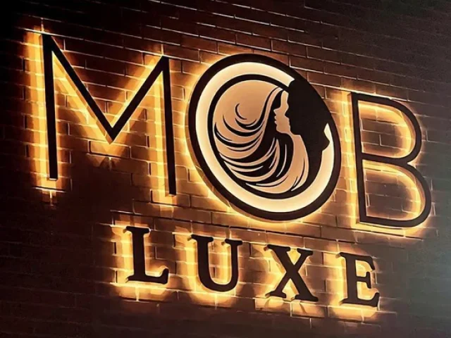 Mob Luxe pan channel letters by Sign Centers
