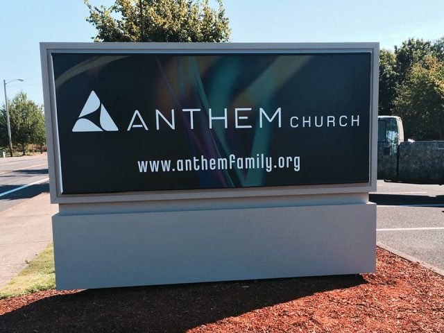 Anthem Church free standing signage completed by Sign Centers