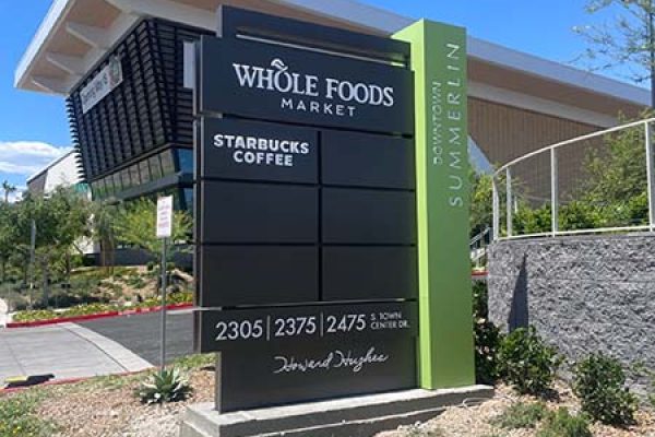 Free standing sign completed by Sign Centers
