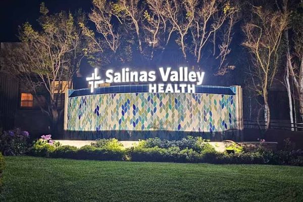 Salinas Valley Health Font Lit sign Sign Centers